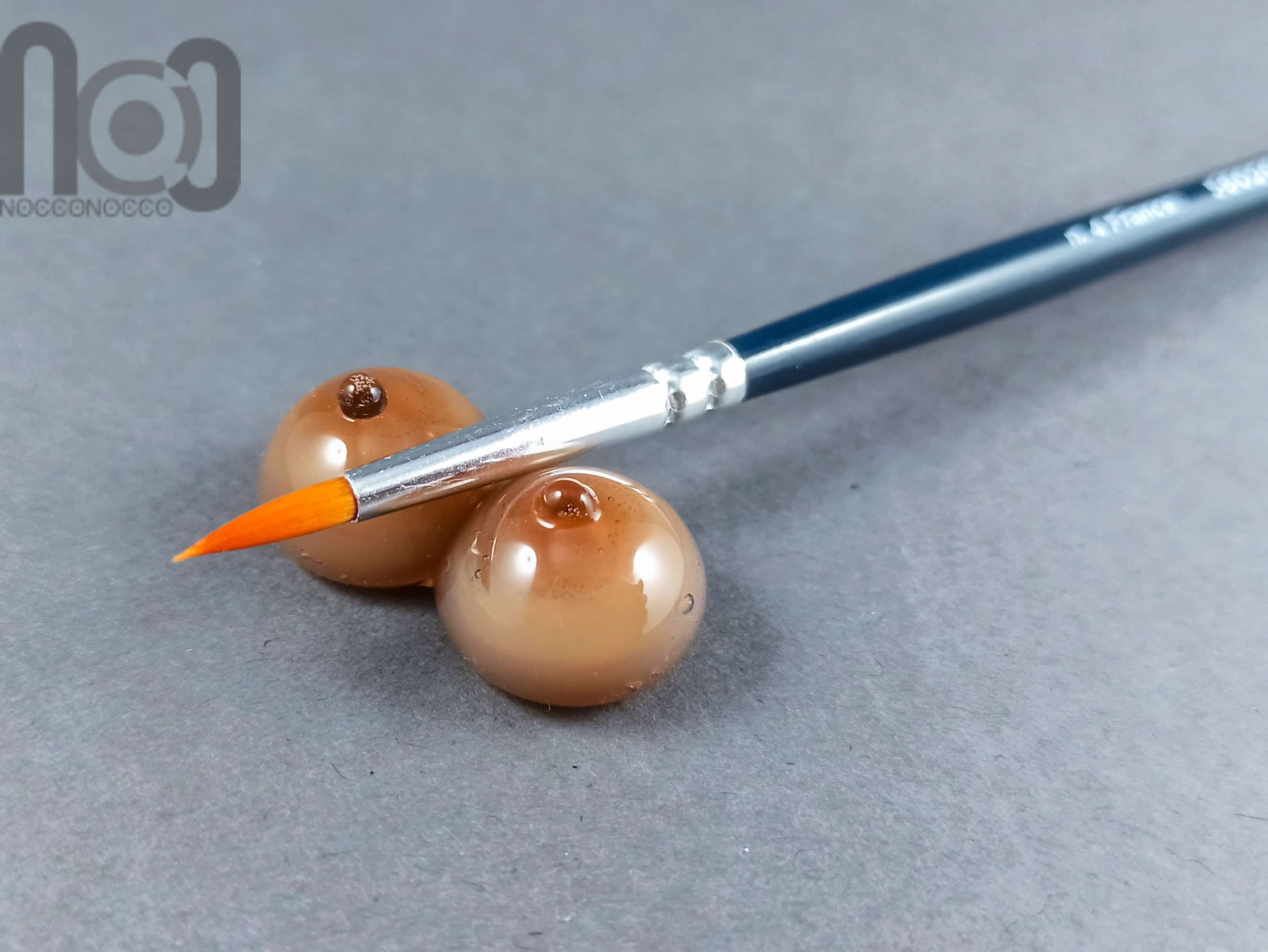 Handmade glass paintbrush pen rest/brush holder — handmade borosilicate glass by NoccoNocco, made in Greece