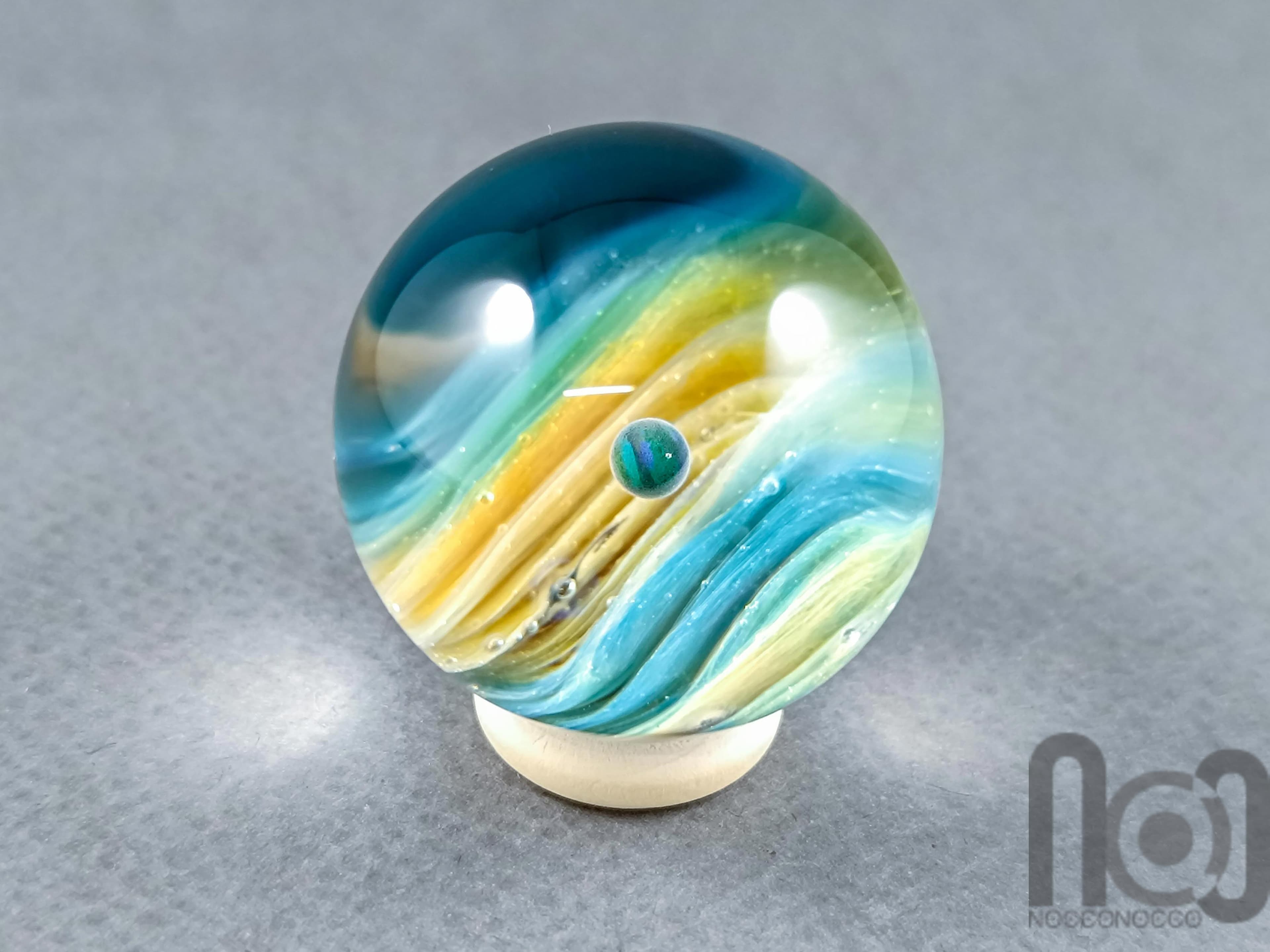 Dune Marbles — handmade borosilicate glass by NoccoNocco, main view, made in Greece