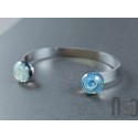 Galaxy Bangle with Stainless Steel Band