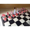 Mushroom Themed Handmade Glass Chess Set -v2