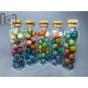 Mini Jar filled with tiny marbles, set-G