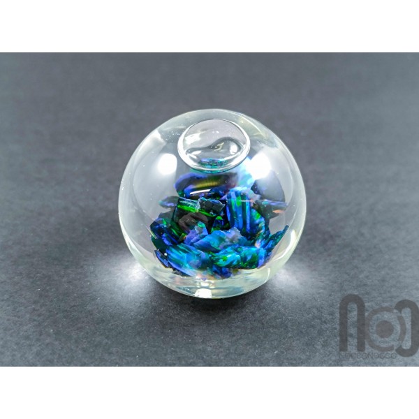 Liquid Core Hollow Marble with Opal Shards