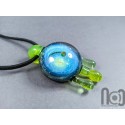 Dripping Galaxy Pendant with Opal Planet, v295