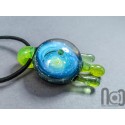 Dripping Galaxy Pendant with Opal Planet, v295