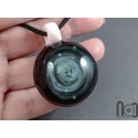 Galaxy Glass Pendant – Silver Fumed Necklace - 393