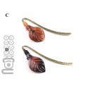Glass leaf bookmark
