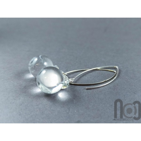 Sterling Silver Clear Glass Earrings