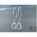 Sterling Silver Clear Glass Earrings - Made to Order
