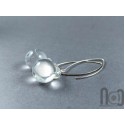 Sterling Silver Clear Glass Earrings - Made to Order