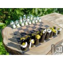 Monster Themed Handmade Glass Chess Set -v1