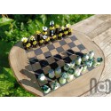 Monster Themed Handmade Glass Chess Set -v1