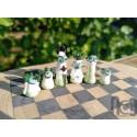 Monster Themed Handmade Glass Chess Set -v1