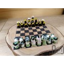 Monster Themed Handmade Glass Chess Set -v1