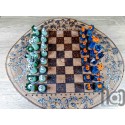 Monster Themed Handmade Glass Chess Set -v2