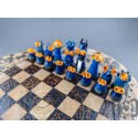 Monster Themed Handmade Glass Chess Set -v2