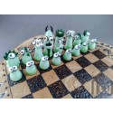 Monster Themed Handmade Glass Chess Set -v2