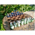 Monster Themed Handmade Glass Chess Set -v2