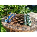 Monster Themed Handmade Glass Chess Set -v2