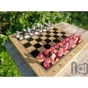 Mushroom Themed Handmade Glass Chess Set -v1