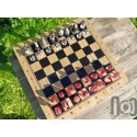 Mushroom Themed Handmade Glass Chess Set -v1