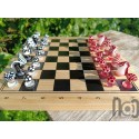 Mushroom Themed Handmade Glass Chess Set -v1