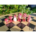 Mushroom Themed Handmade Glass Chess Set -v1