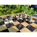 Mushroom Themed Handmade Glass Chess Set -v1