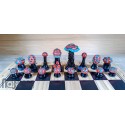 Mushroom Themed Handmade Glass Chess Set -v3