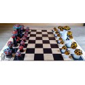 Mushroom Themed Handmade Glass Chess Set -v3