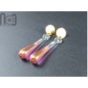 Gold Fumed Earrings, v165