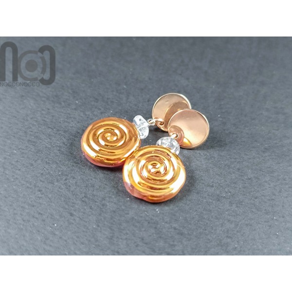 Gold Fumed Earrings, v166