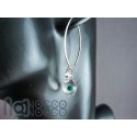 Clear Glass Earrings With Opals, v127