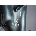 Clear Glass Earrings With Opals, v128