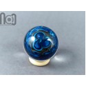 Glass Galaxy Marble, With Backside Decoration and A Floating Opal Planet, v358