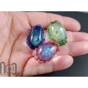 Handmade Glass Galaxy Dragon Egg Set