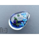 Handmade Glass Galaxy Egg with Opal Planet, v575