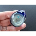 Handmade Glass Galaxy Egg with Opal Planet, v575