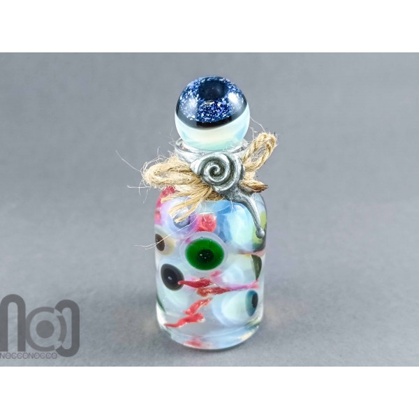 Witches Bottle with Floating Glass Eyeballs | Gothic Decor