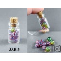 Mini Glass Vial with Handmade Tiny Marbles, v587