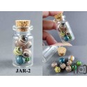 Mini Glass Vial with Handmade Tiny Marbles, v589