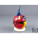 Handmade Glass Monster Marble – Red Edition, v598