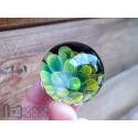 Handmade Gold & Silver Fumed Glass Implosion Marble, v601