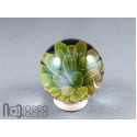 Handmade Gold & Silver Fumed Glass Implosion Marble, v601
