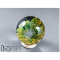 Handmade Gold & Silver Fumed Glass Implosion Marble, v601