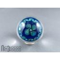 Glass Galaxy Marble with Floating Opal, v602