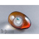 Handmade Glass Galaxy Egg with Opal Planet, v604