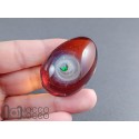 Handmade Glass Galaxy Egg with Opal Planet, v604