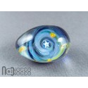 Handmade Glass Galaxy Egg with Opal Planet, v606