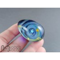 Handmade Glass Galaxy Egg with Opal Planet, v606