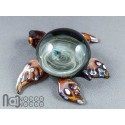 Fine Silver Fumed Glass Galaxy Turtle Paperweight, m614